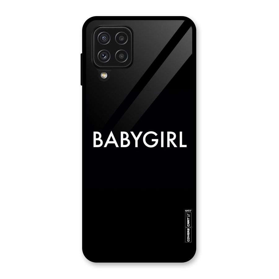 Baby Girl Glass Back Case for Galaxy A22 4G