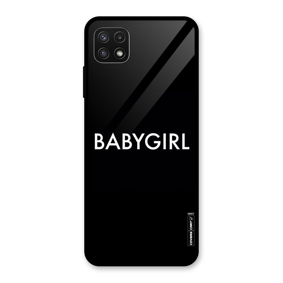 Baby Girl Glass Back Case for Galaxy A22 5G