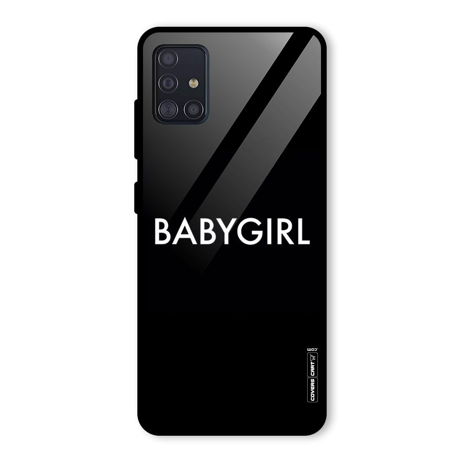 Baby Girl Glass Back Case for Galaxy A51