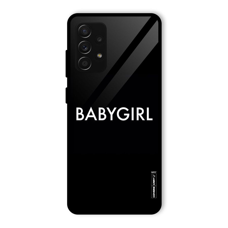 Baby Girl Glass Back Case for Galaxy A53 5G