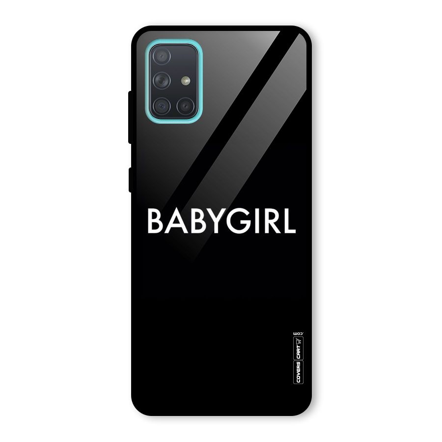 Baby Girl Glass Back Case for Galaxy A71