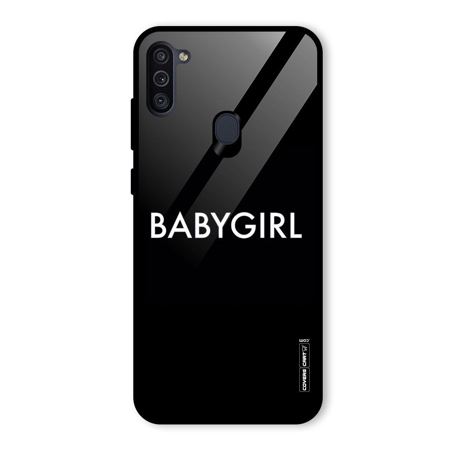 Baby Girl Glass Back Case for Galaxy M11