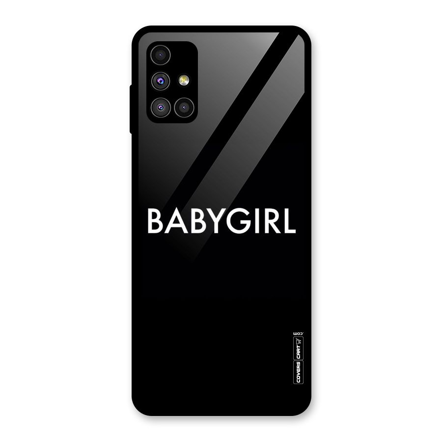 Baby Girl Glass Back Case for Galaxy M51