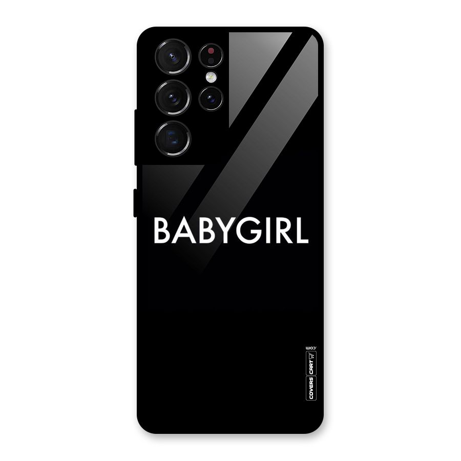 Baby Girl Glass Back Case for Galaxy S21 Ultra 5G