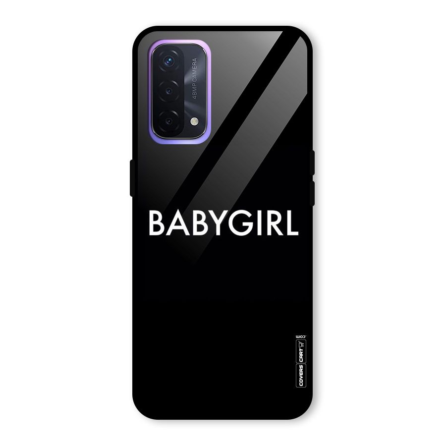 Baby Girl Glass Back Case for Oppo A74 5G