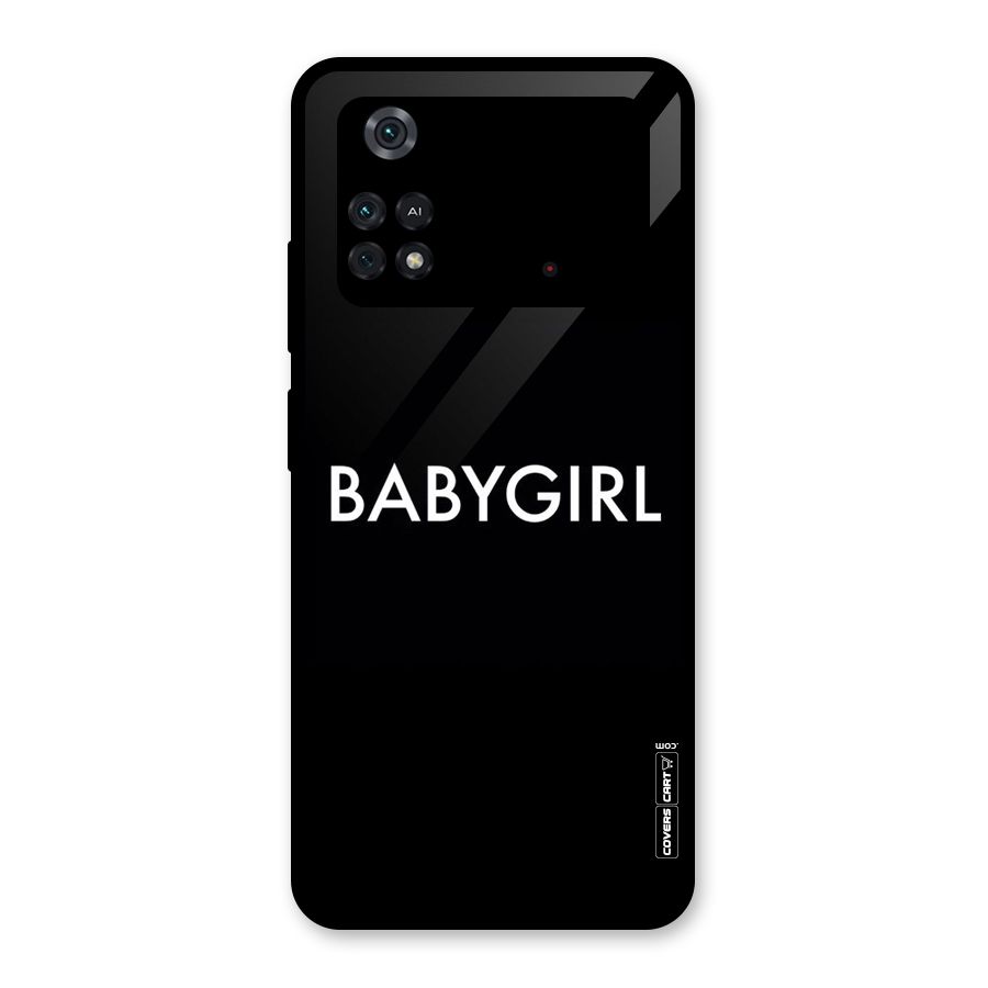 Baby Girl Glass Back Case for Poco M4 Pro 4G