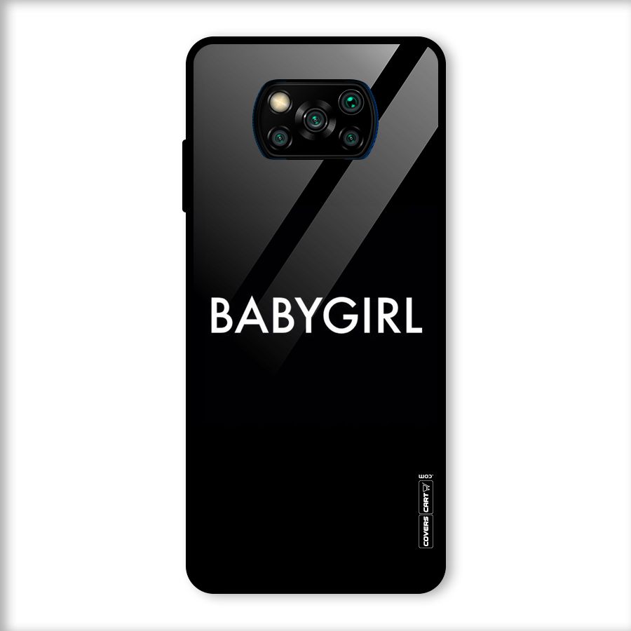 Baby Girl Glass Back Case for Poco X3