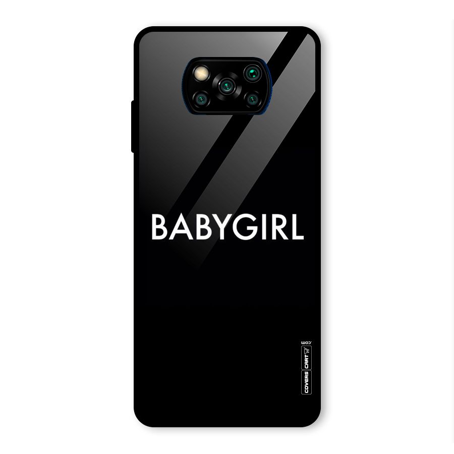 Baby Girl Glass Back Case for Poco X3 Pro
