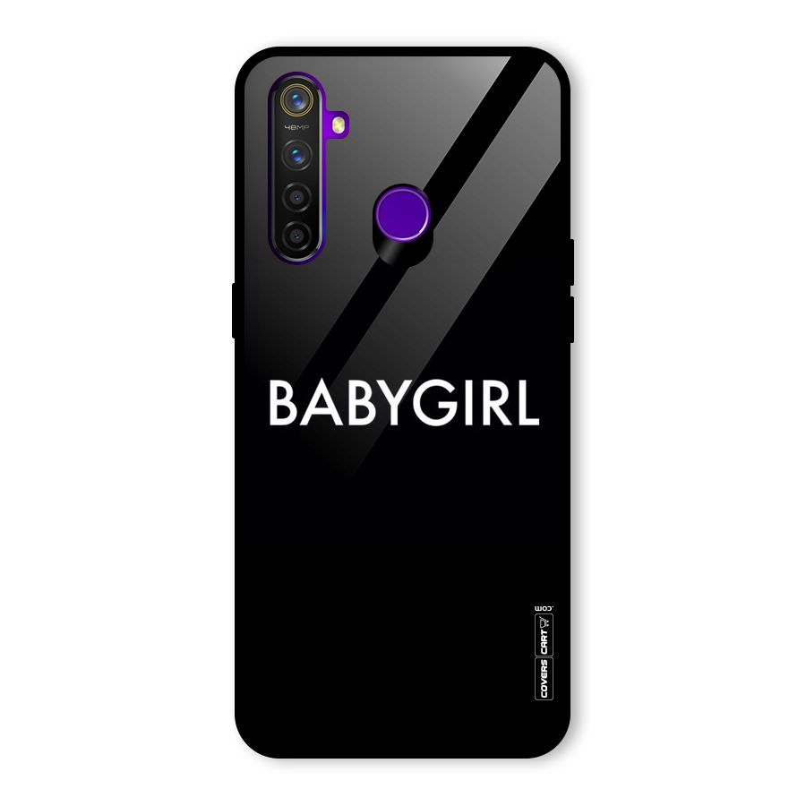Baby Girl Glass Back Case for Realme 5 Pro