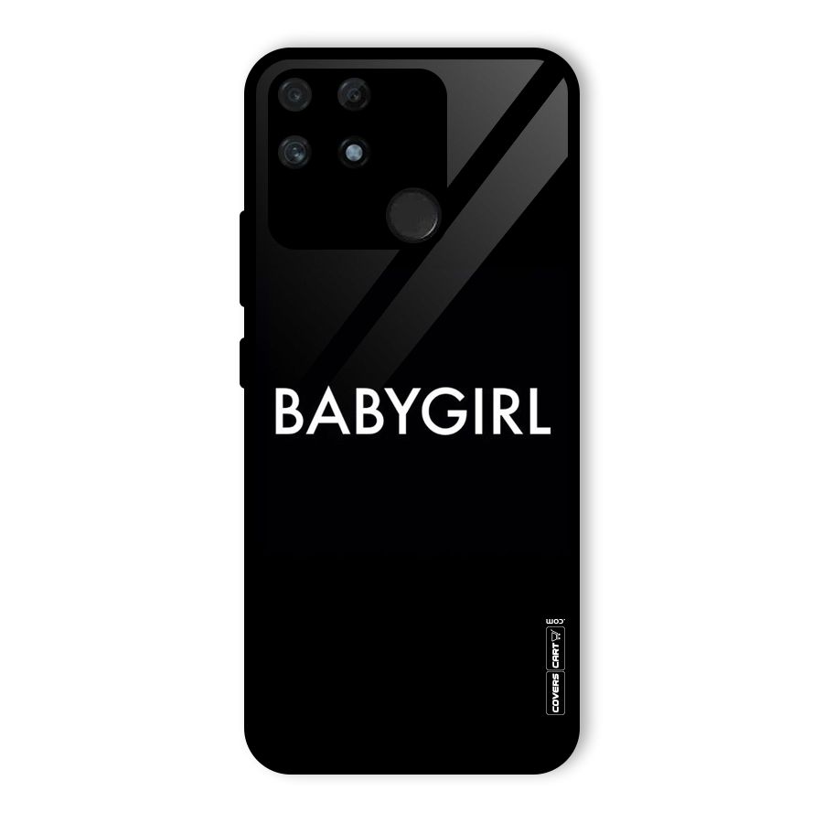 Baby Girl Glass Back Case for Realme Narzo 50A