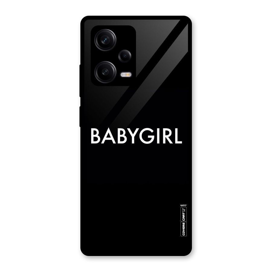 Baby Girl Glass Back Case for Redmi Note 12 Pro