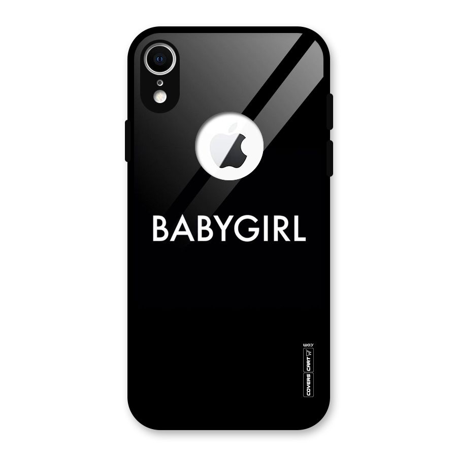 Baby Girl Glass Back Case for iPhone XR Logo Cut