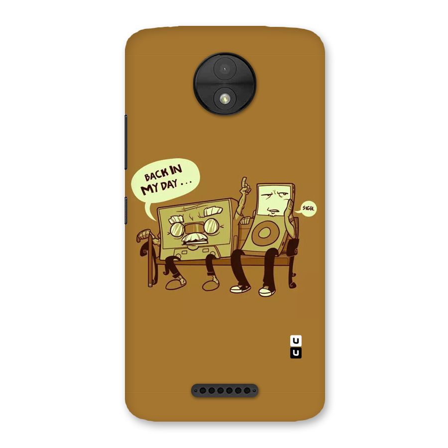 Back In Day Casette Back Case for Moto C