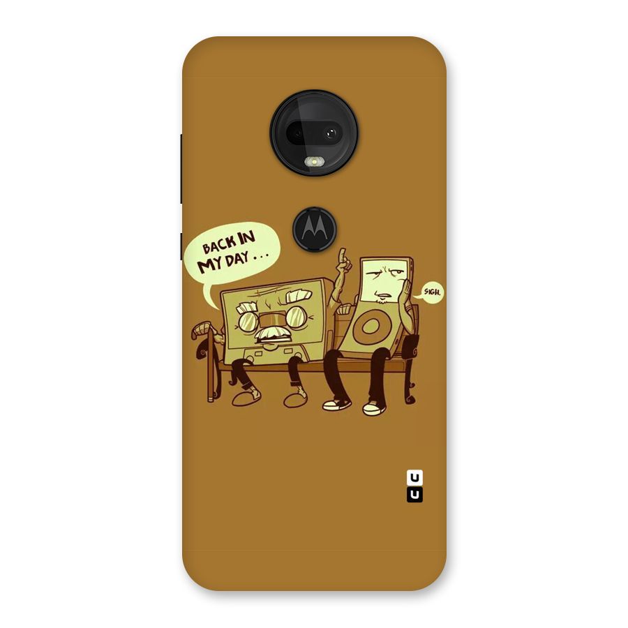 Back In Day Casette Back Case for Moto G7