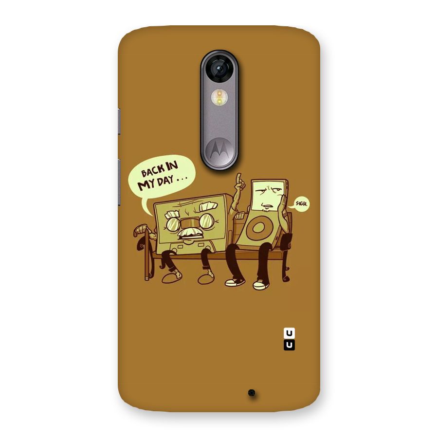 Back In Day Casette Back Case for Moto X Force