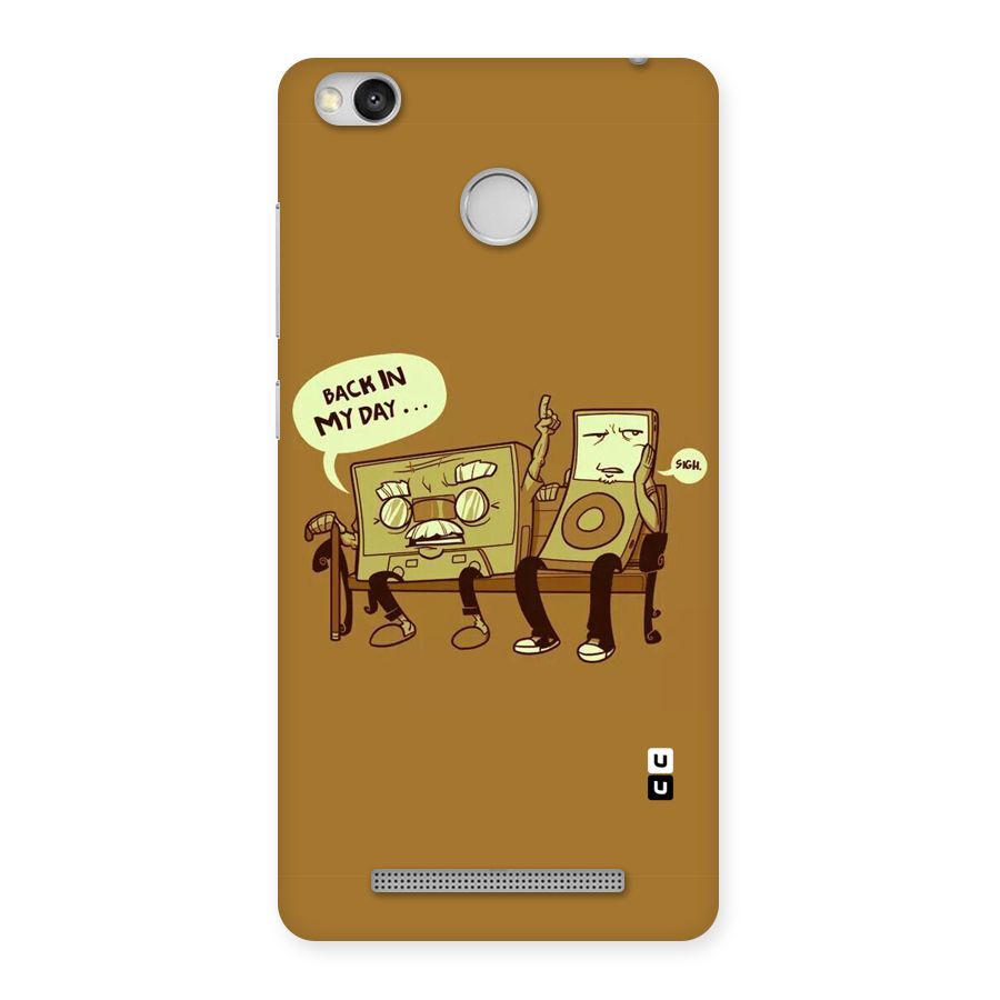 Back In Day Casette Back Case for Redmi 3S Prime