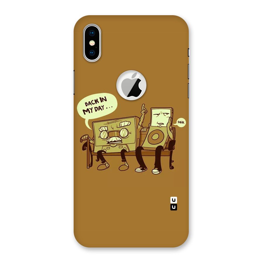 Back In Day Casette Back Case for iPhone X Logo Cut
