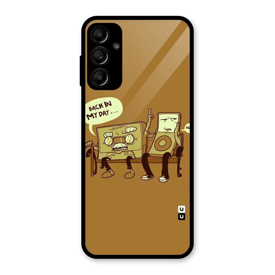 Back In Day Casette Glass Back Case for Galaxy A14 5G