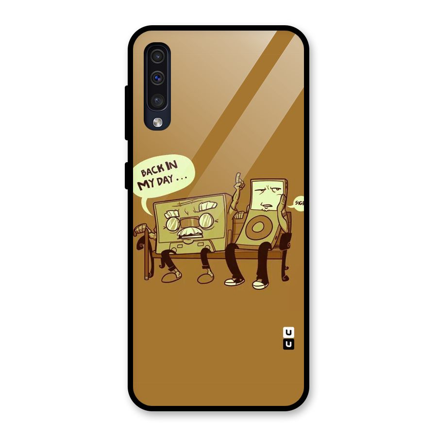 Back In Day Casette Glass Back Case for Galaxy A50s