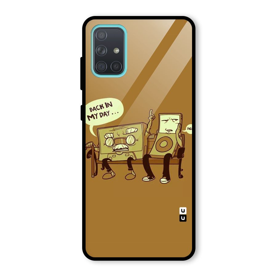 Back In Day Casette Glass Back Case for Galaxy A71