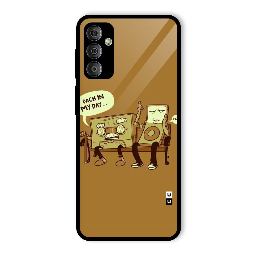 Back In Day Casette Glass Back Case for Galaxy F23