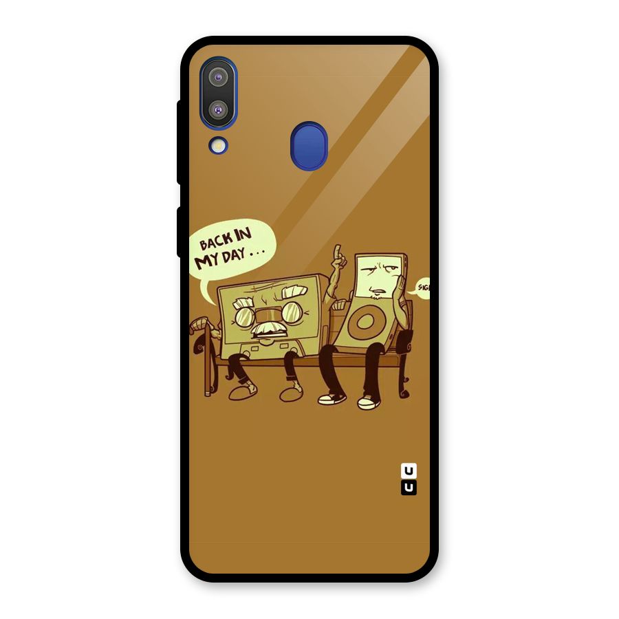 Back In Day Casette Glass Back Case for Galaxy M20