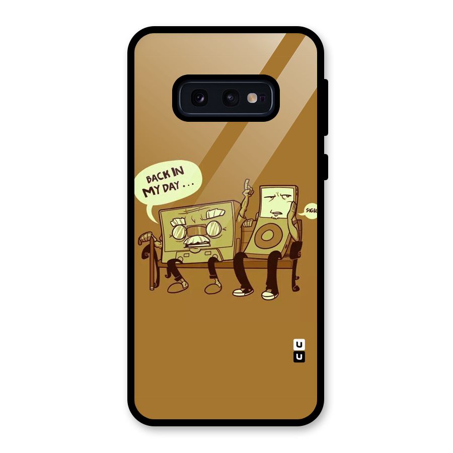 Back In Day Casette Glass Back Case for Galaxy S10e