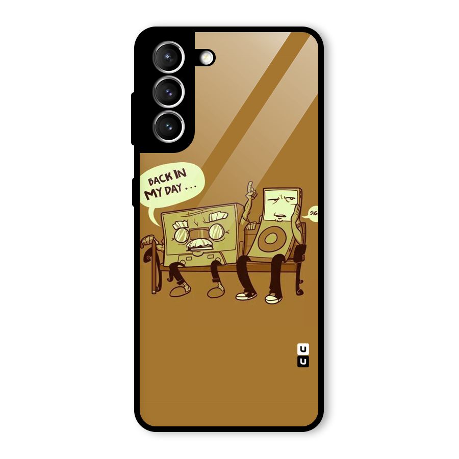 Back In Day Casette Glass Back Case for Galaxy S21 5G