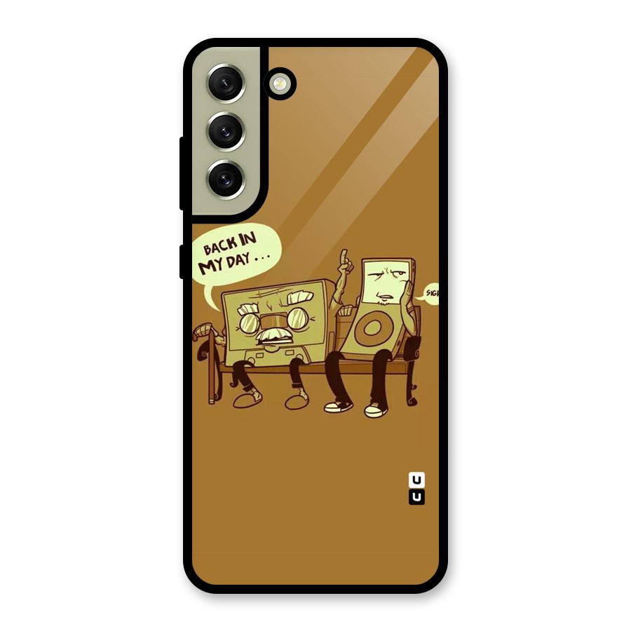 Back In Day Casette Glass Back Case for Galaxy S21 FE 5G
