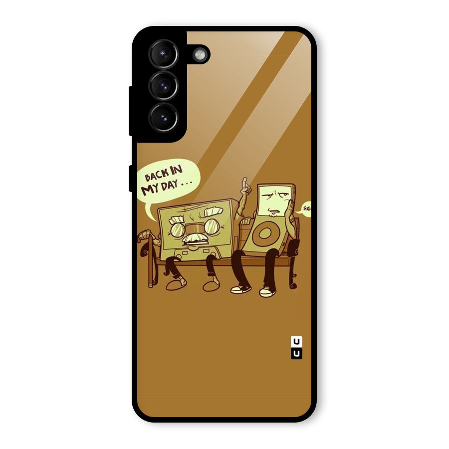 Back In Day Casette Glass Back Case for Galaxy S21 Plus