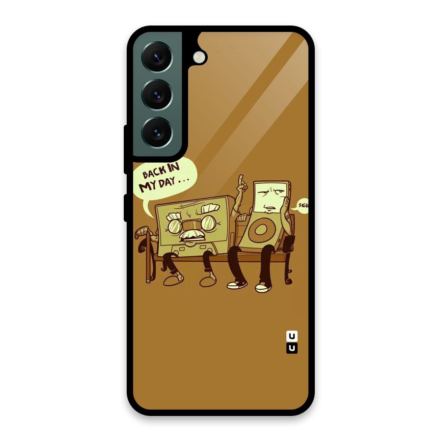 Back In Day Casette Glass Back Case for Galaxy S22 5G