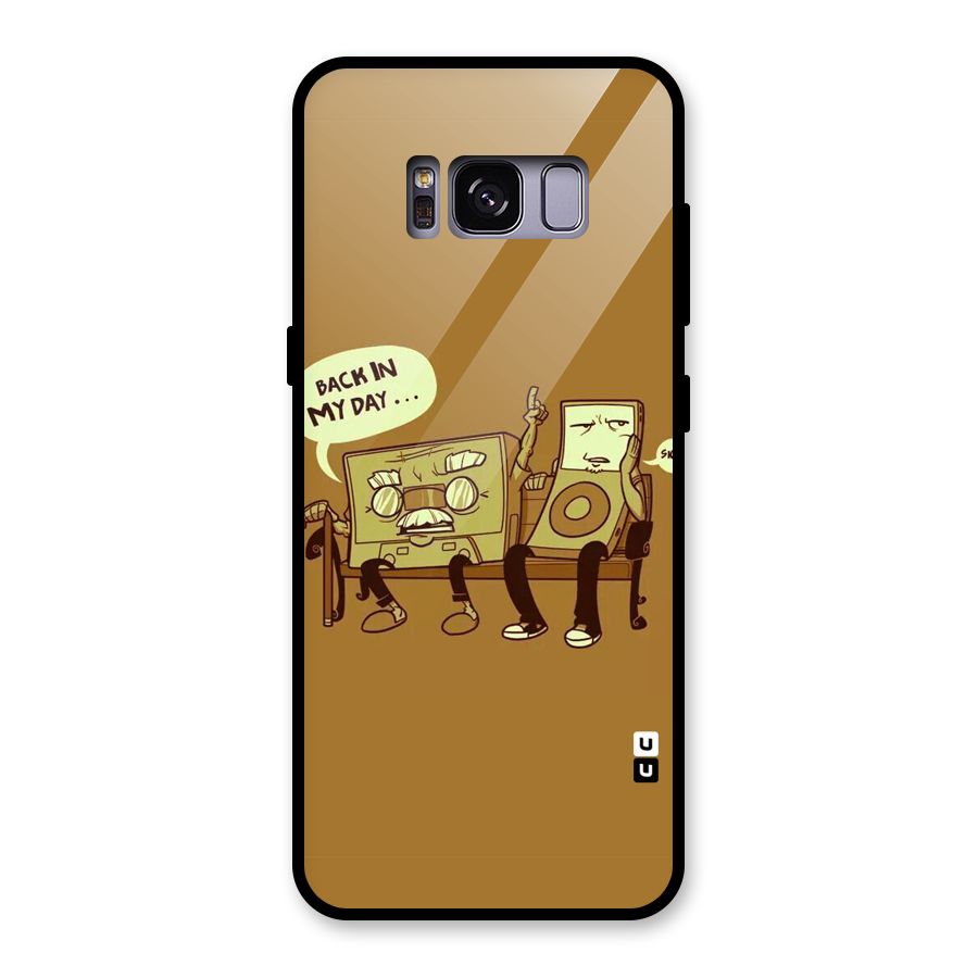 Back In Day Casette Glass Back Case for Galaxy S8
