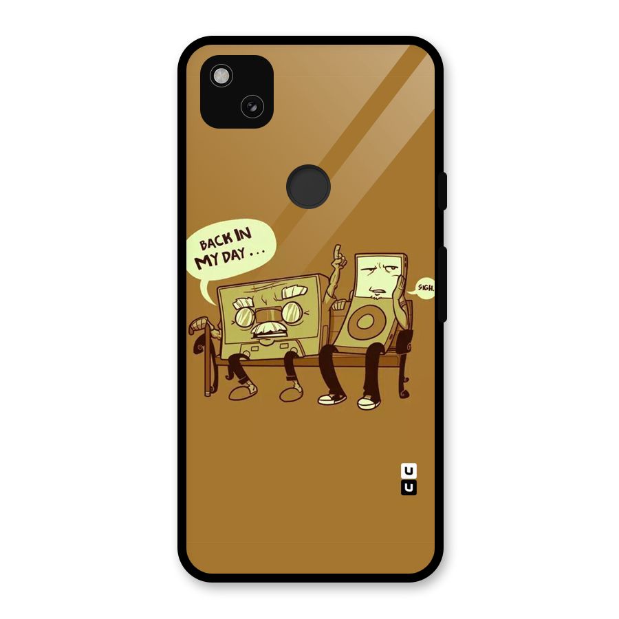 Back In Day Casette Glass Back Case for Google Pixel 4a
