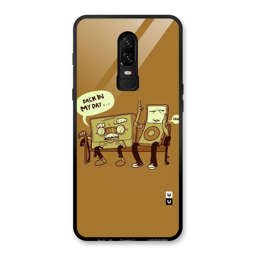 Back In Day Casette Glass Back Case for OnePlus 6