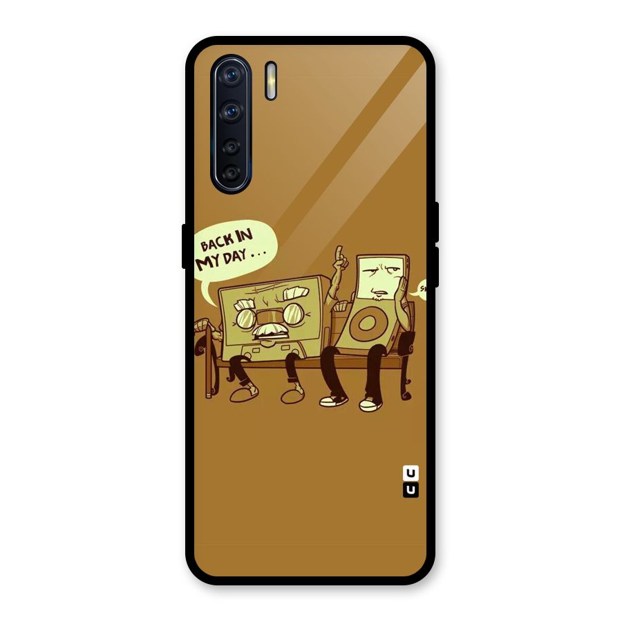 Back In Day Casette Glass Back Case for Oppo F15
