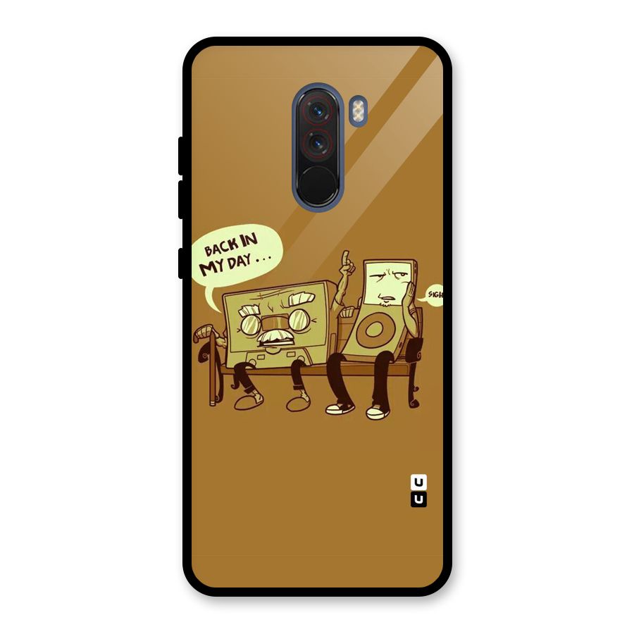 Back In Day Casette Glass Back Case for Poco F1