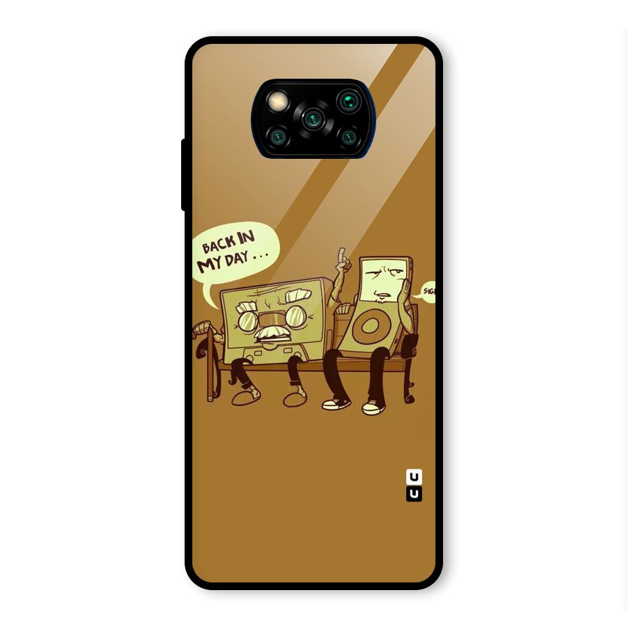 Back In Day Casette Glass Back Case for Poco X3 Pro