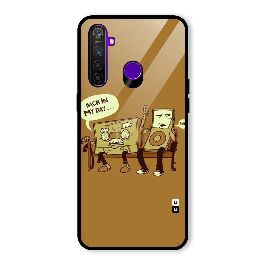 Back In Day Casette Glass Back Case for Realme 5 Pro