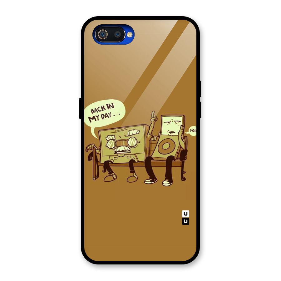 Back In Day Casette Glass Back Case for Realme C2