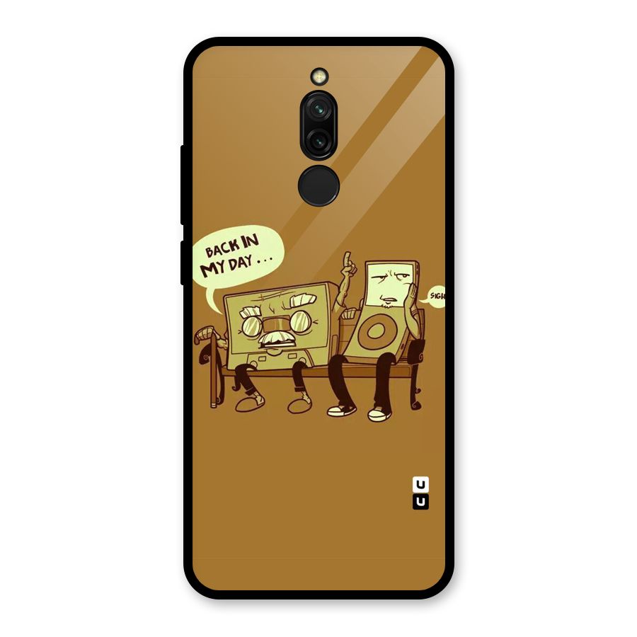 Back In Day Casette Glass Back Case for Redmi 8