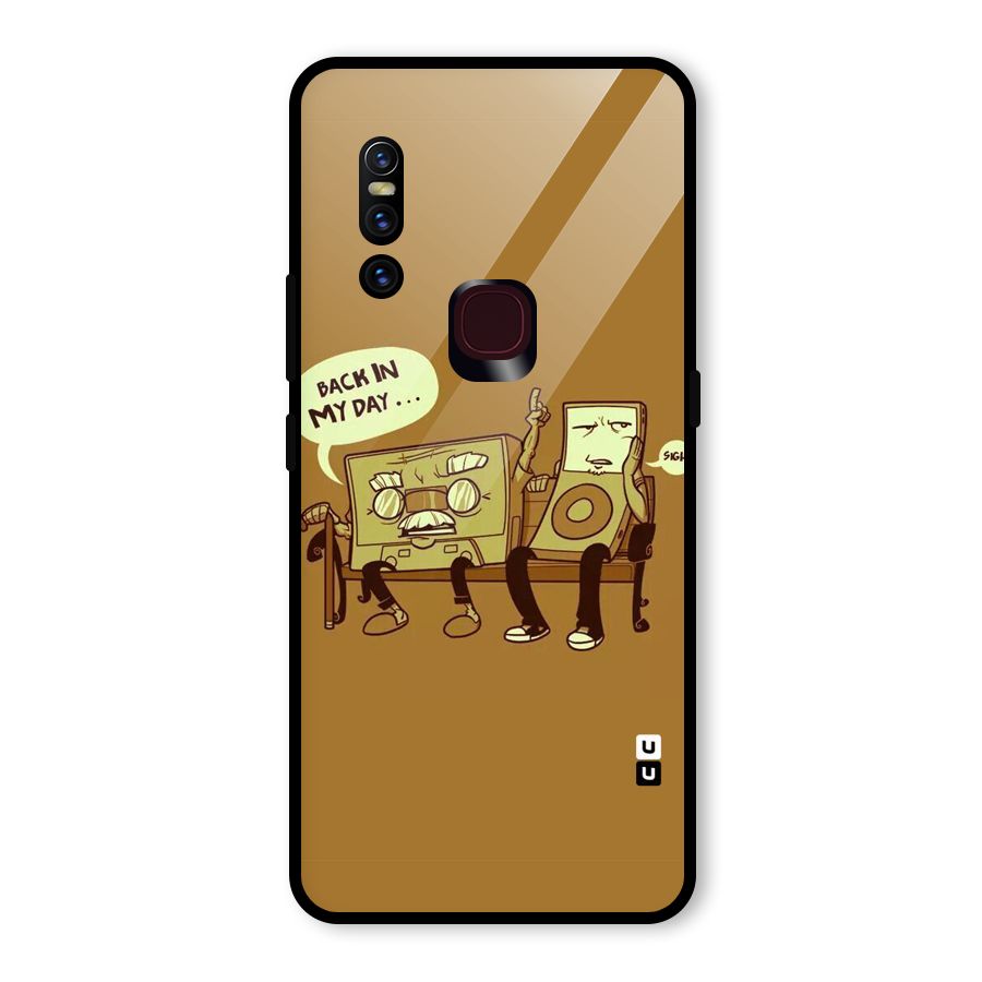 Back In Day Casette Glass Back Case for Vivo V15
