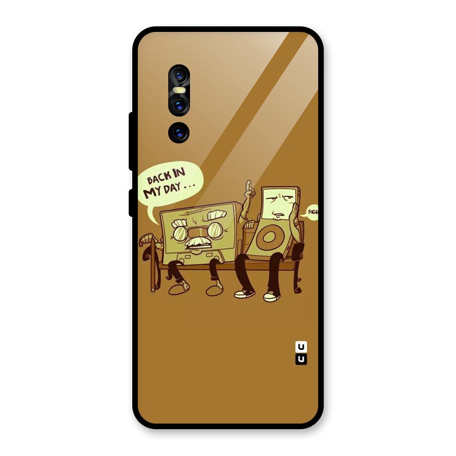 Back In Day Casette Glass Back Case for Vivo V15 Pro