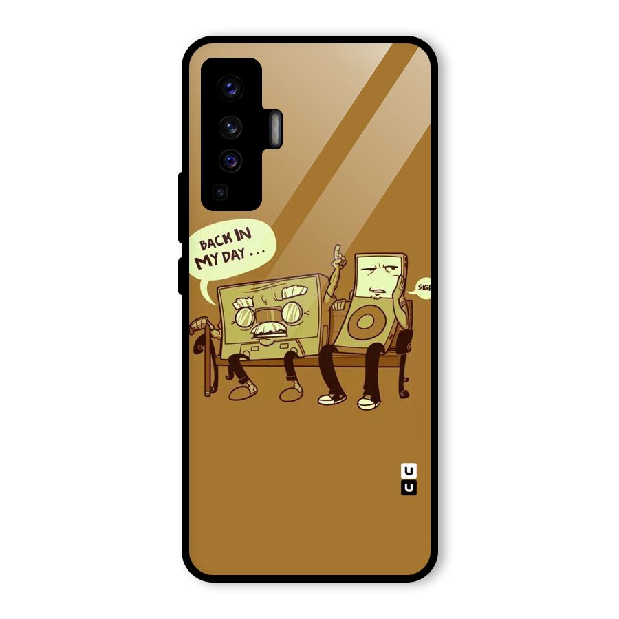 Back In Day Casette Glass Back Case for Vivo X50