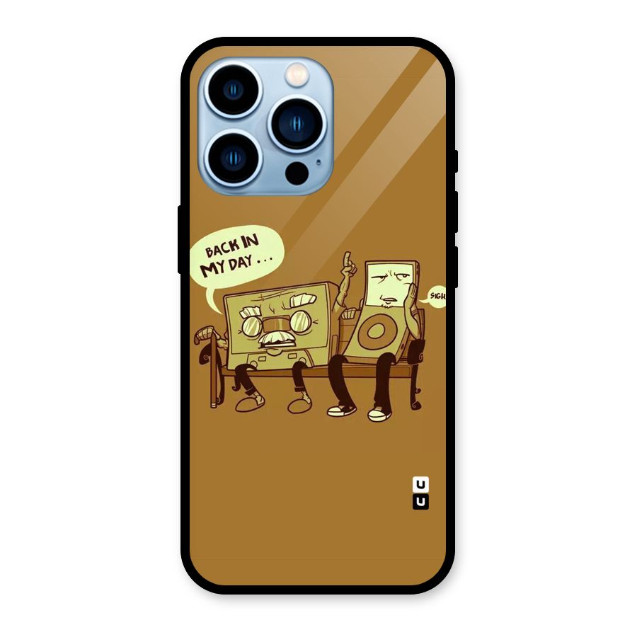 Back In Day Casette Glass Back Case for iPhone 13 Pro