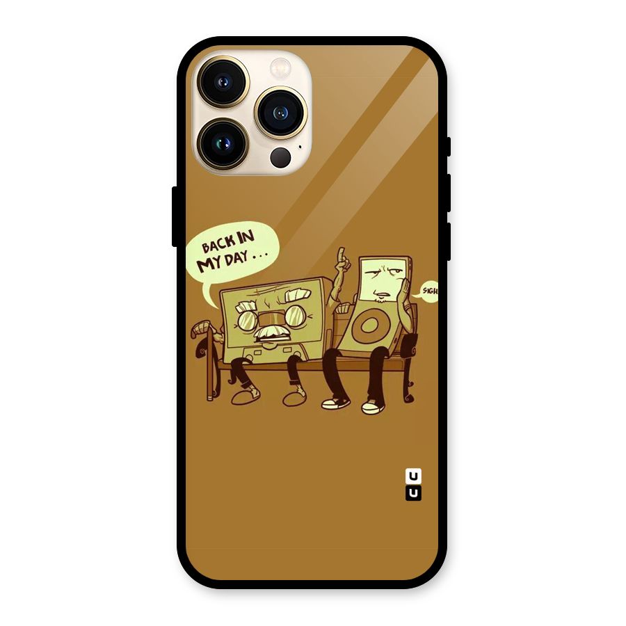 Back In Day Casette Glass Back Case for iPhone 13 Pro Max