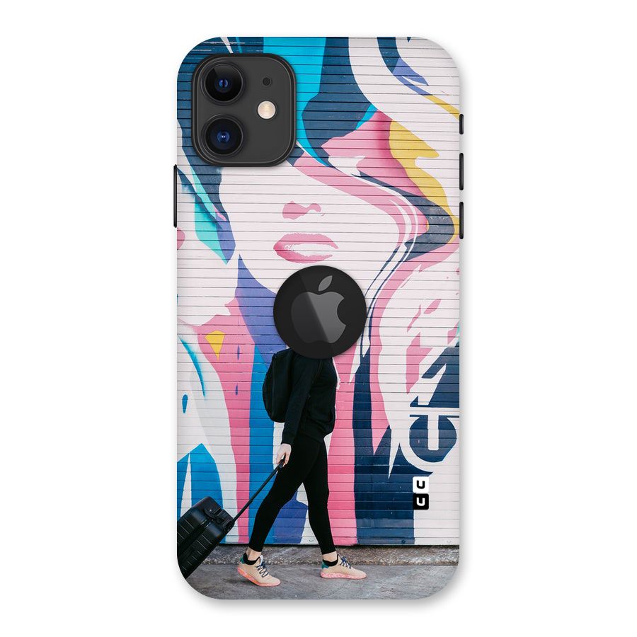 Backpacker Back Case for iPhone 11 Logo Cut