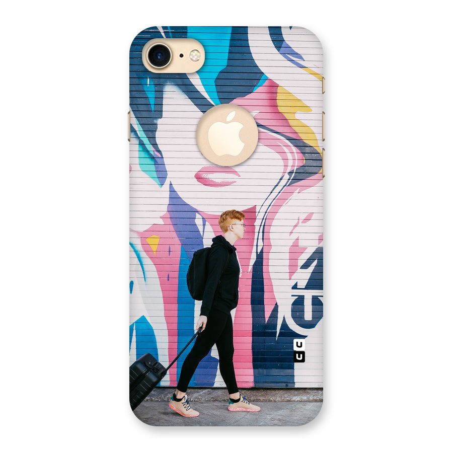 Backpacker Back Case for iPhone 7 Logo Cut