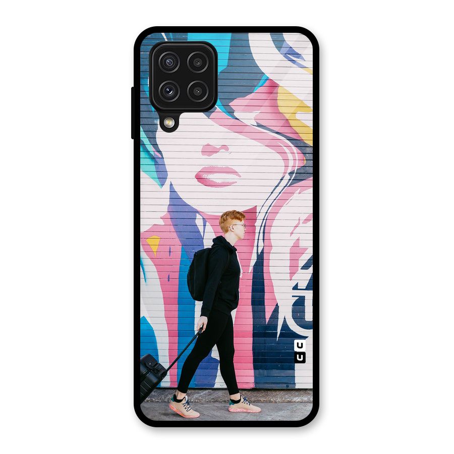 Backpacker Glass Back Case for Galaxy A22 4G