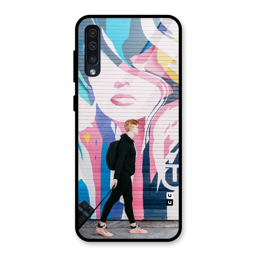 Backpacker Glass Back Case for Galaxy A50