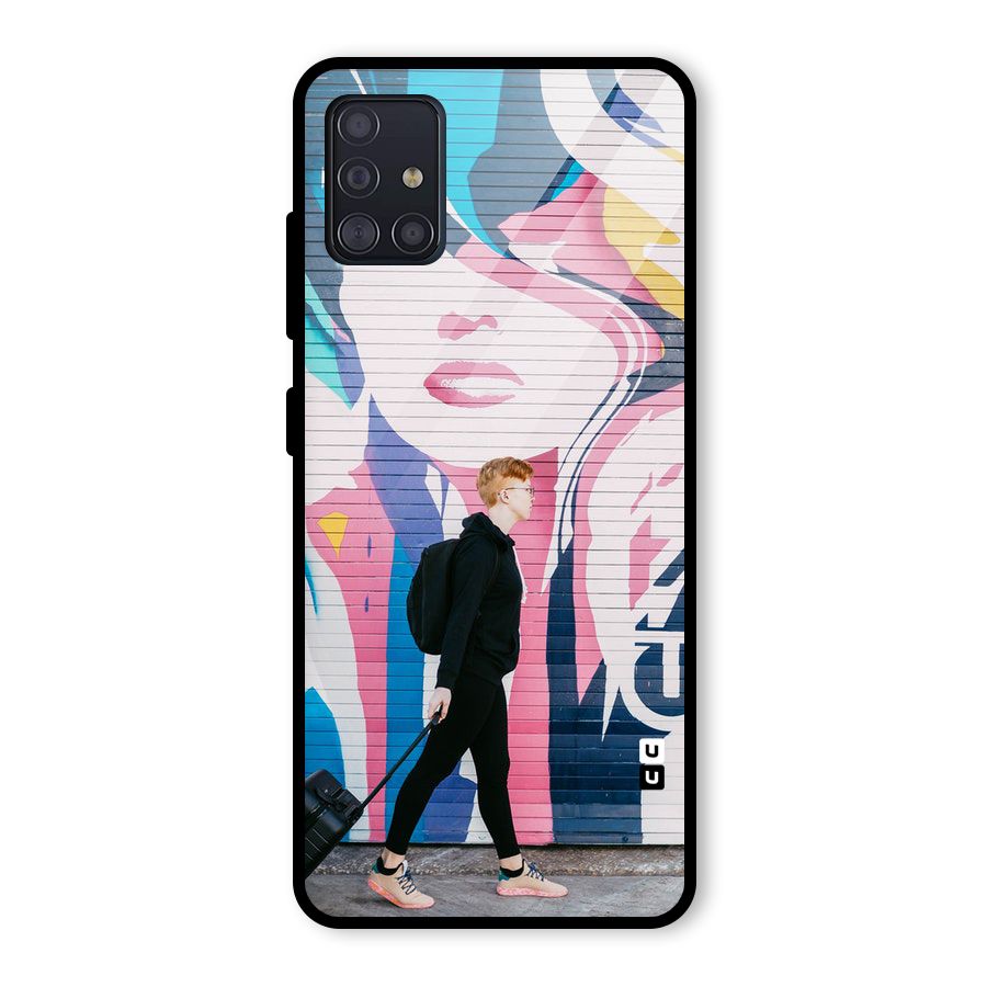 Backpacker Glass Back Case for Galaxy A51